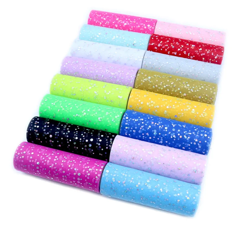 Glitter Tablecloth - Glitter Pailletten Tüll Rolle 15 cm