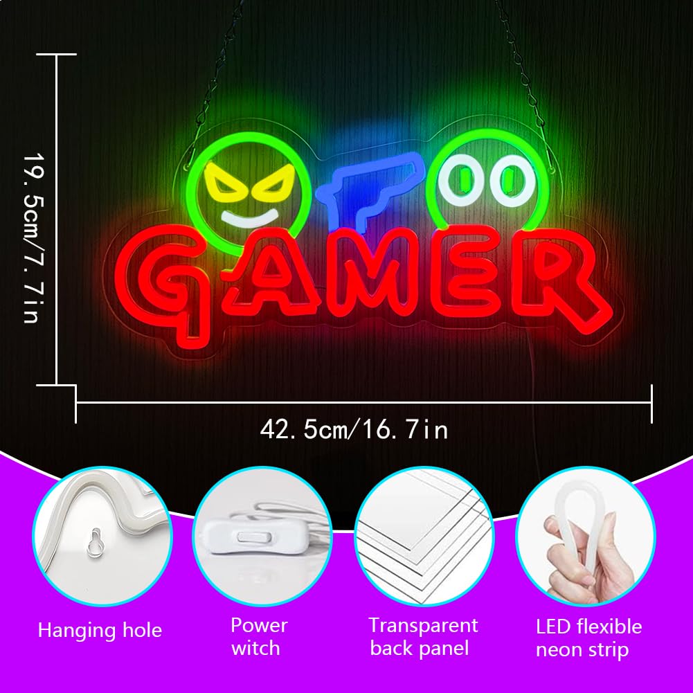 Gamer Neon-Schild LED-Wandleuc – Neon Sign Party Bewertung und Preis
