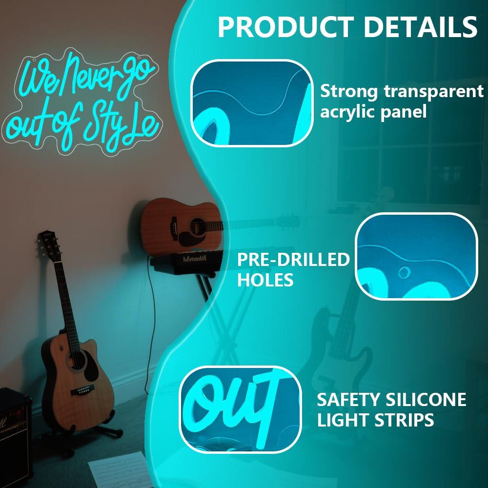 We Never Go Out Of Style Neon- – Neon Sign Party Bewertung und Preis
