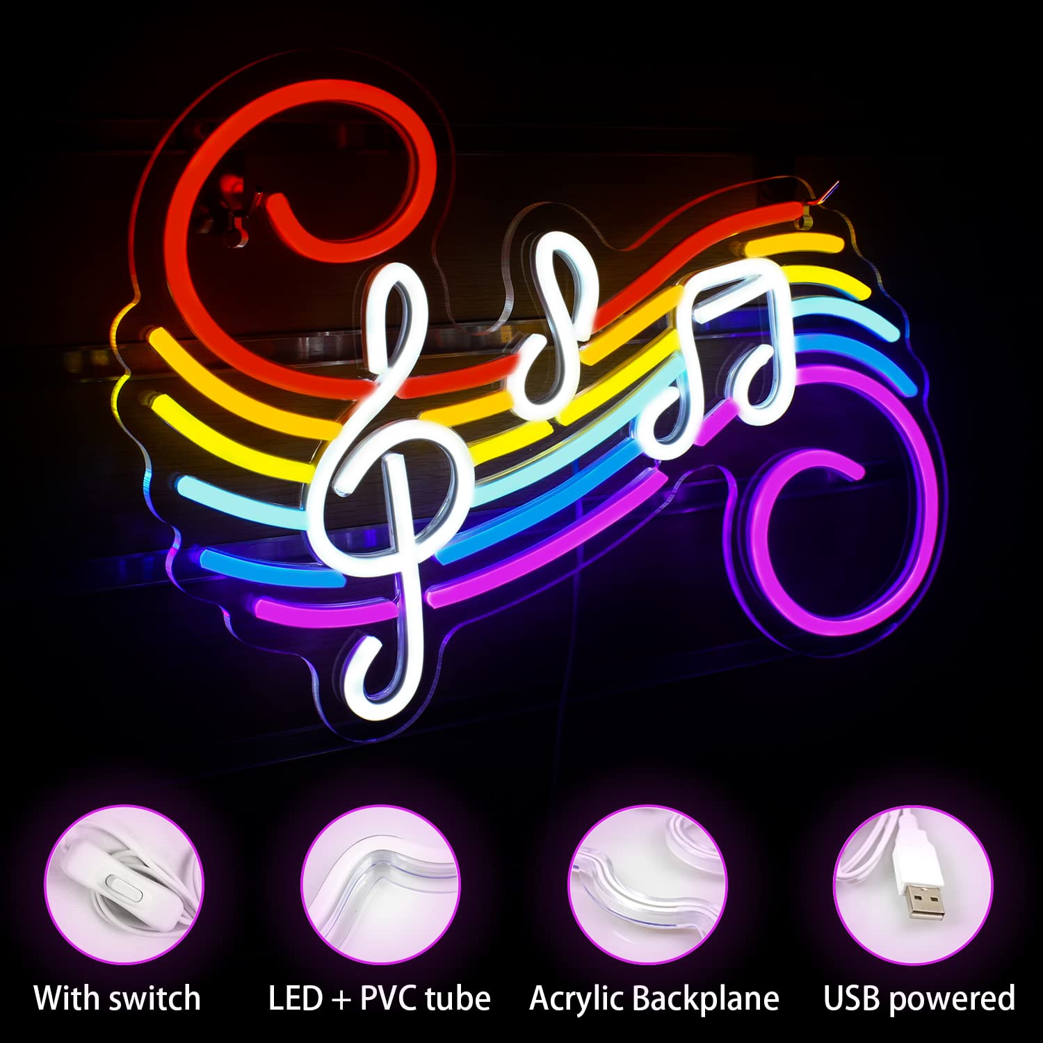 Musiknoten Neonschild Anpassba – Neon Sign Party Bewertung und Preis