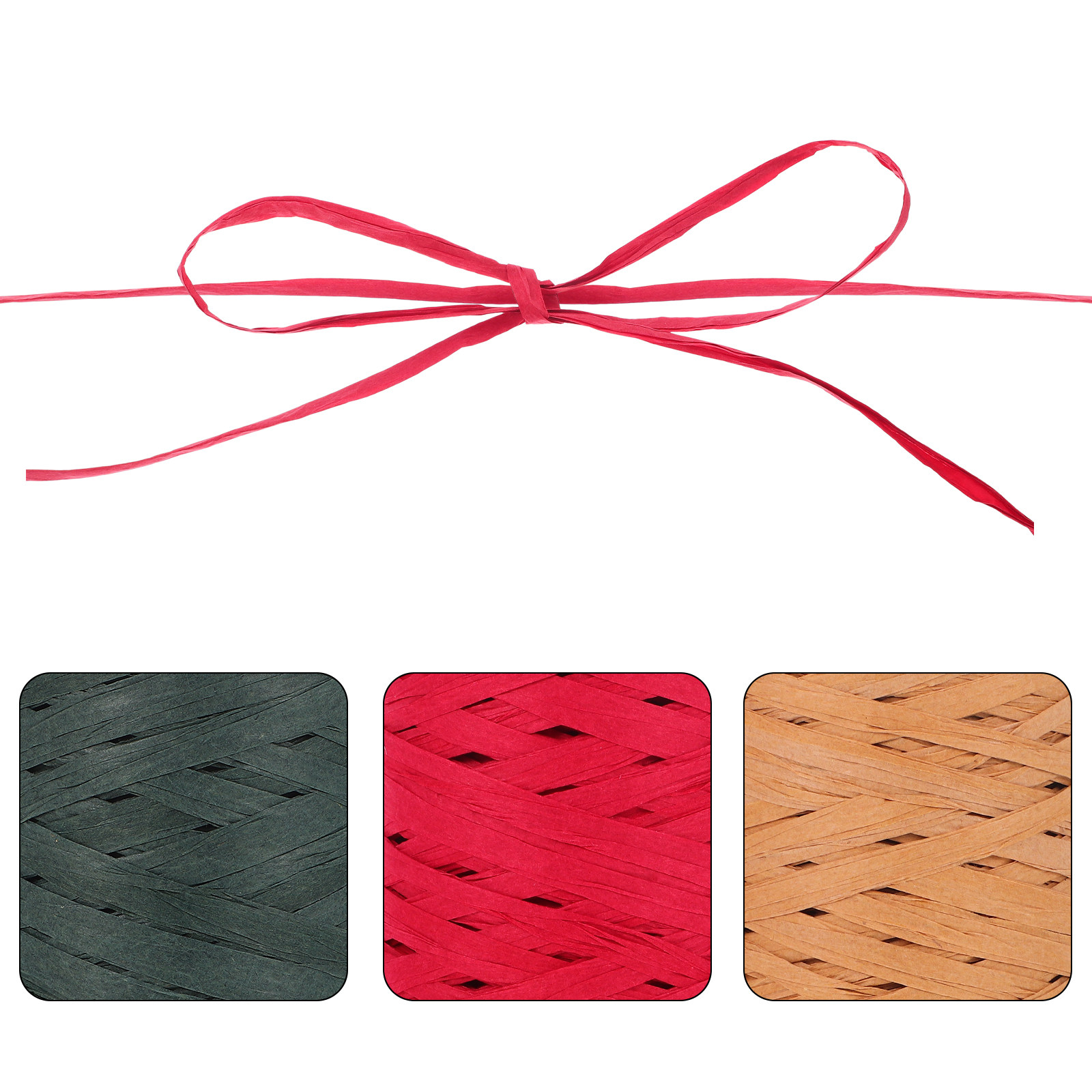 3 Rollen rustikales Raffia-Pap – Papercraft Supply Ribbon Bewertung und Preis