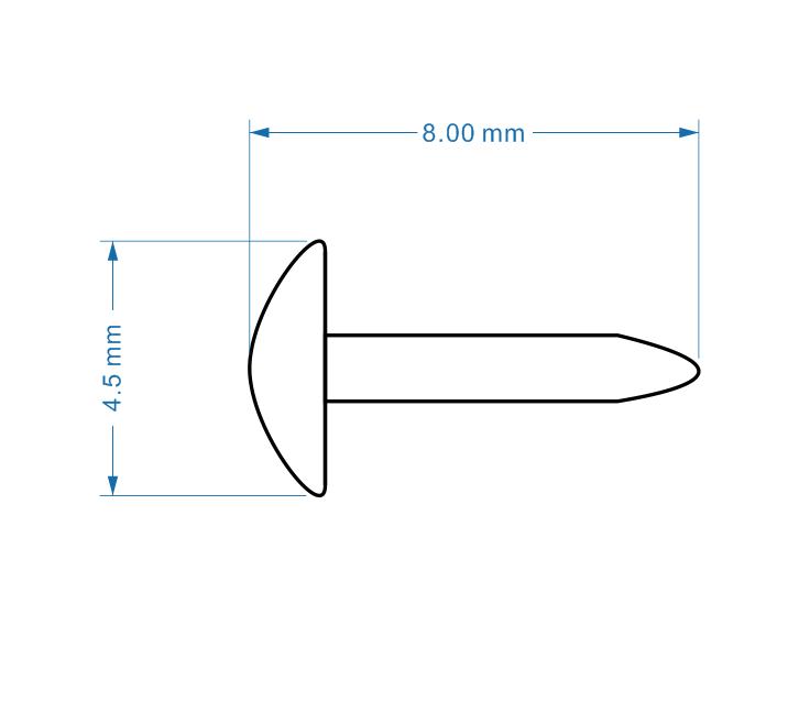 500 stücke 4,5mm Weiß Metall B – Papercraft Supply Invitation Bewertung und Preis