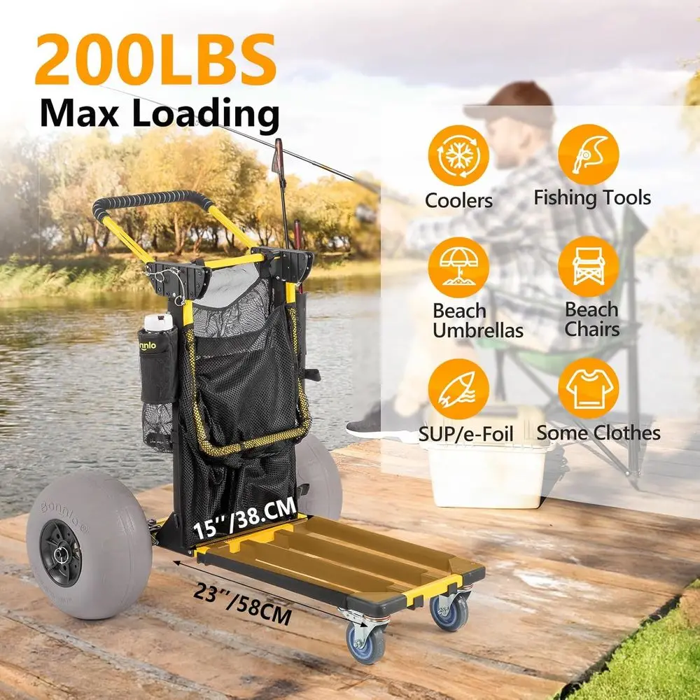 Vielseitiger Strandwagen mit 1 – Balloon Pump Hand Bewertung und Preis