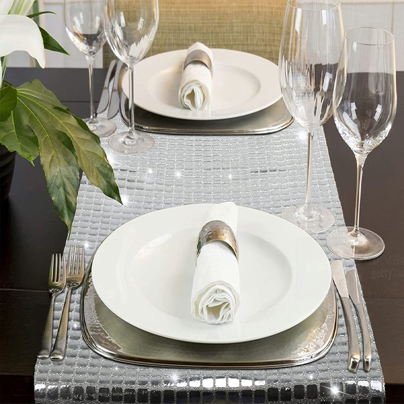 Glänzende Spiegel Gold/Silberf – Glitter Tablecloth Bewertung und Preis
